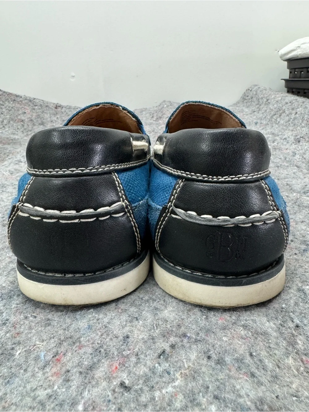 G.H. Bass & Co. Navy Blue Suede Slip-On Moccasins Men’s 12